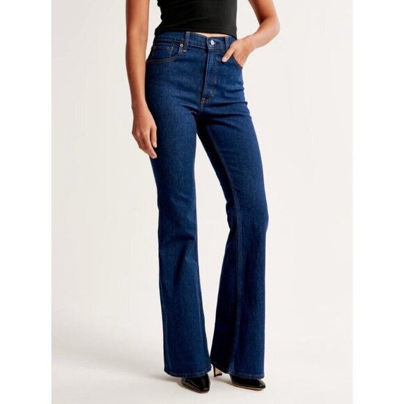 Abercrombie & Fitch The Vintage Flare High Rise Jean Blue Size 25/0 Long - Picture 3 of 16